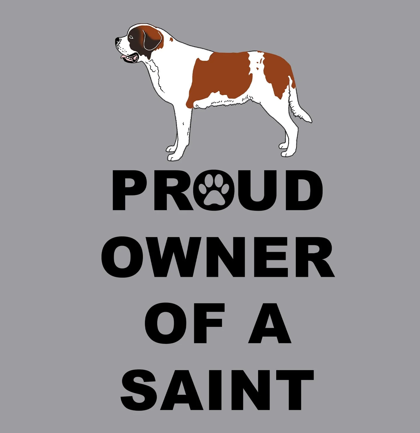 Saint Bernard Proud Owner - Adult Unisex Crewneck Sweatshirt - Image 2