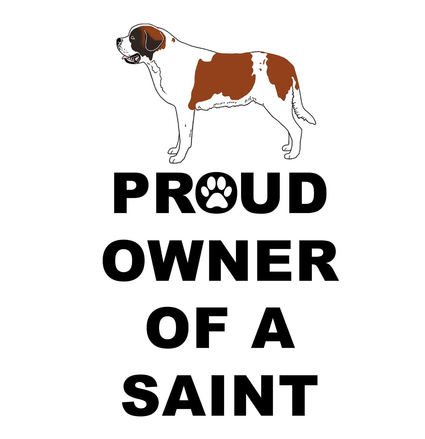 Saint Bernard Proud Owner - Adult Unisex Hoodie Sweatshirt - Image 2