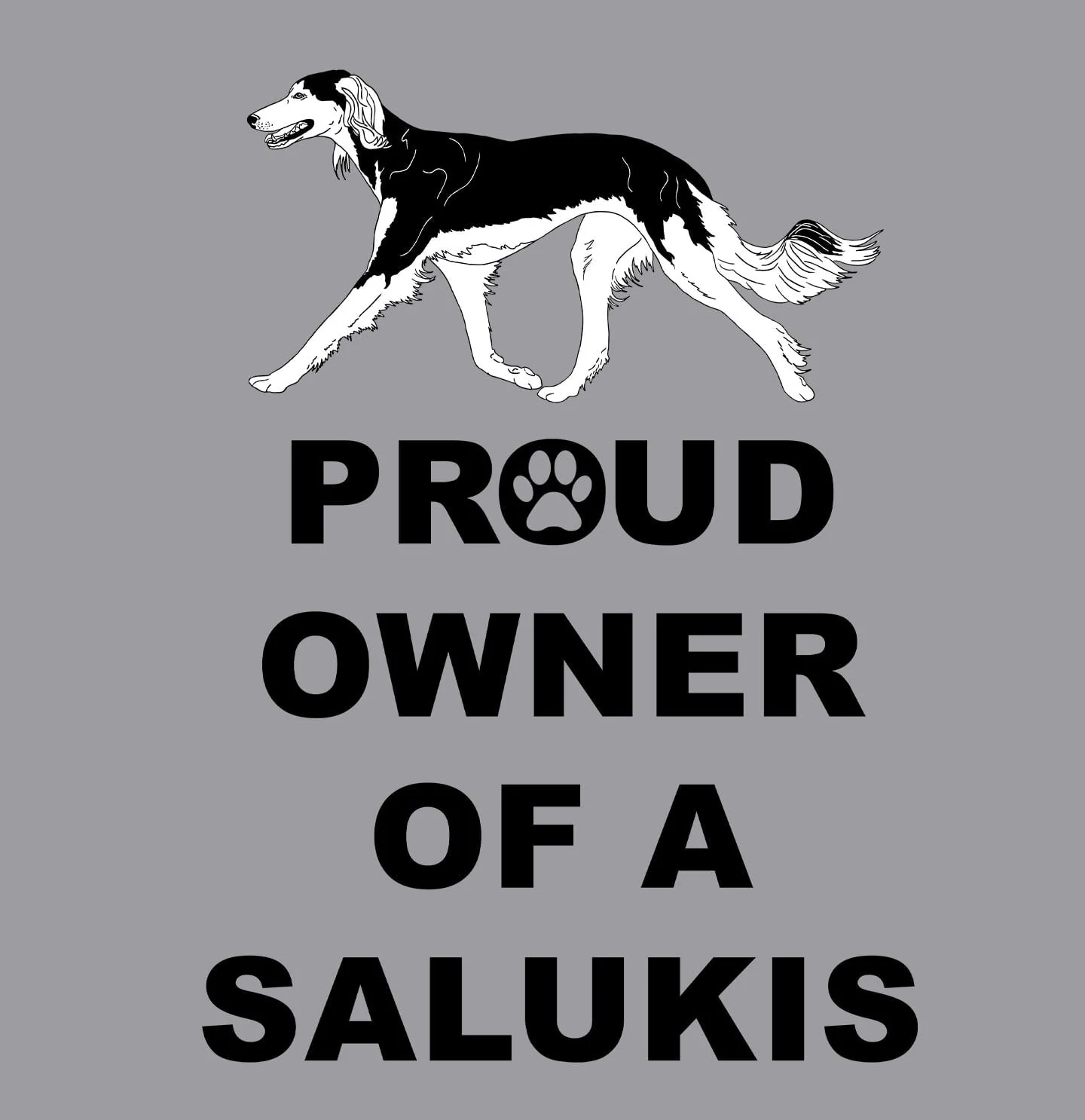 Saluki Proud Owner - Adult Unisex Crewneck Sweatshirt - Image 2