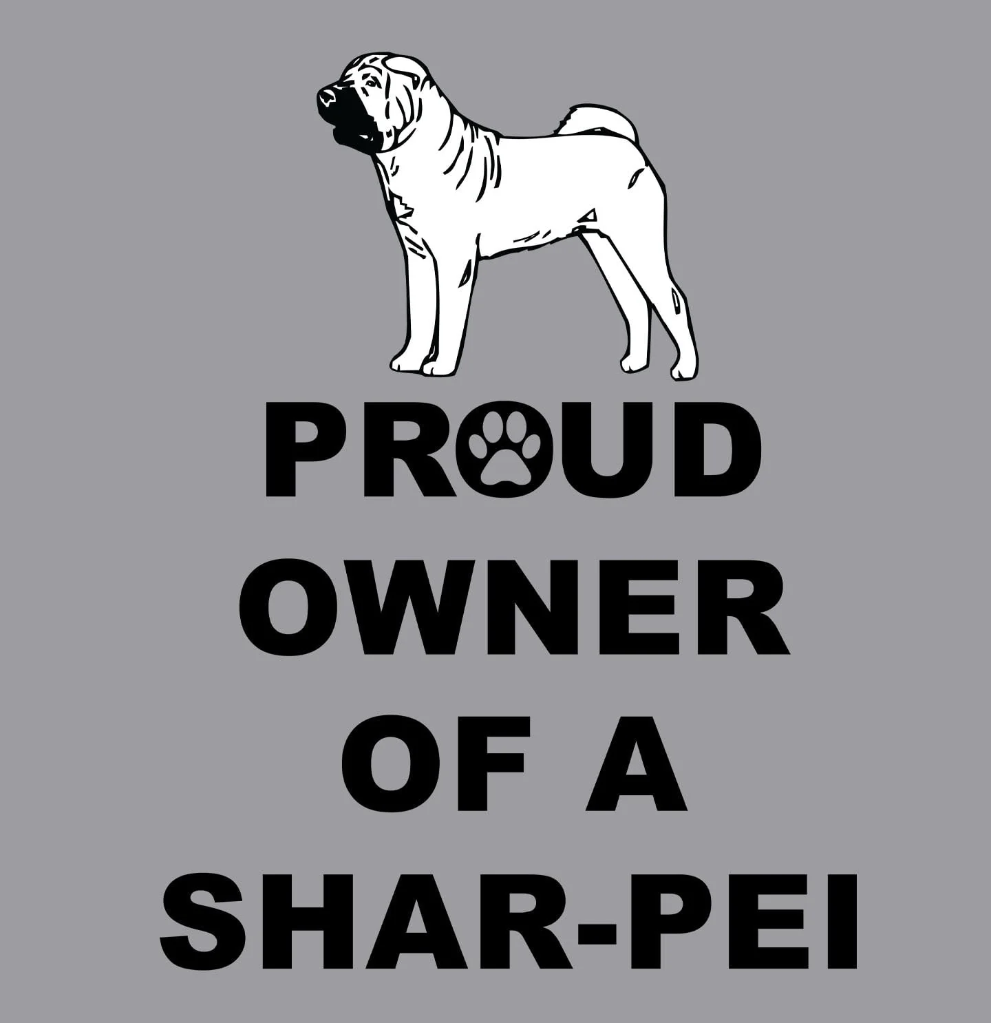Chinese Shar-Pei Proud Owner - Adult Unisex Crewneck Sweatshirt - Image 2