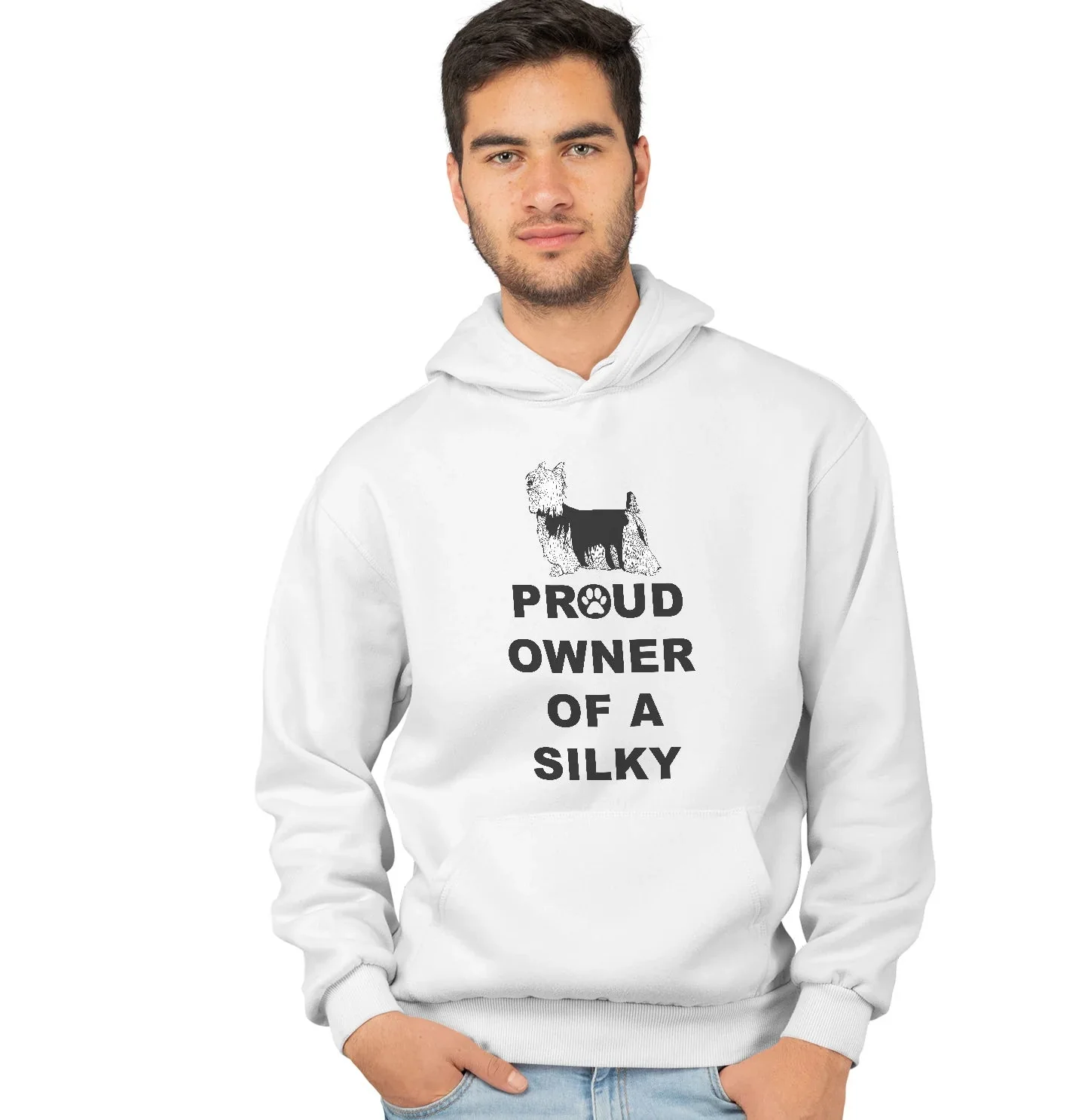 Silky Terrier Proud Owner - Adult Unisex Hoodie Sweatshirt - Image 2