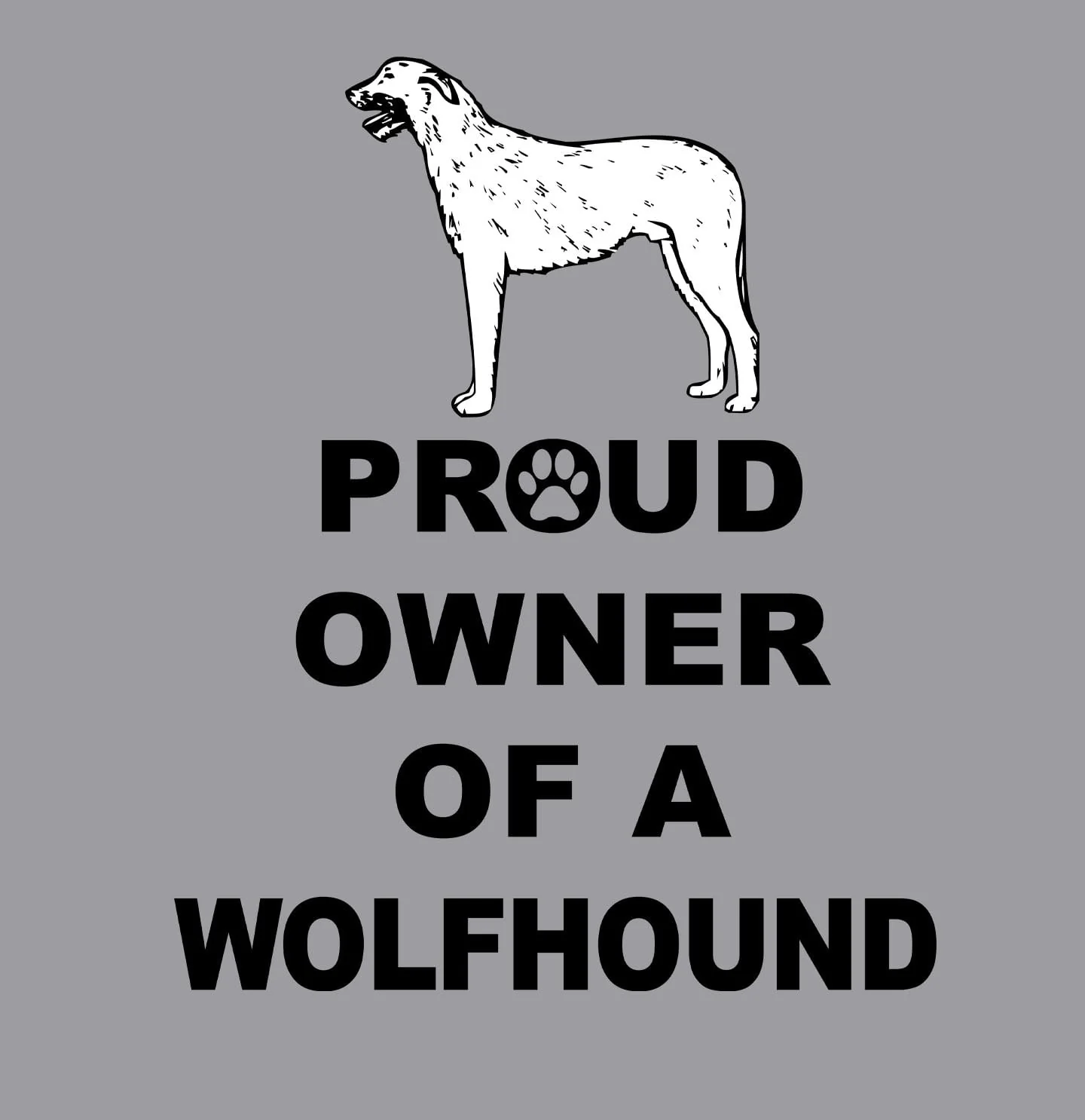 Irish Wolfhound Proud Owner - Adult Unisex Hoodie Sweatshirt - Image 2