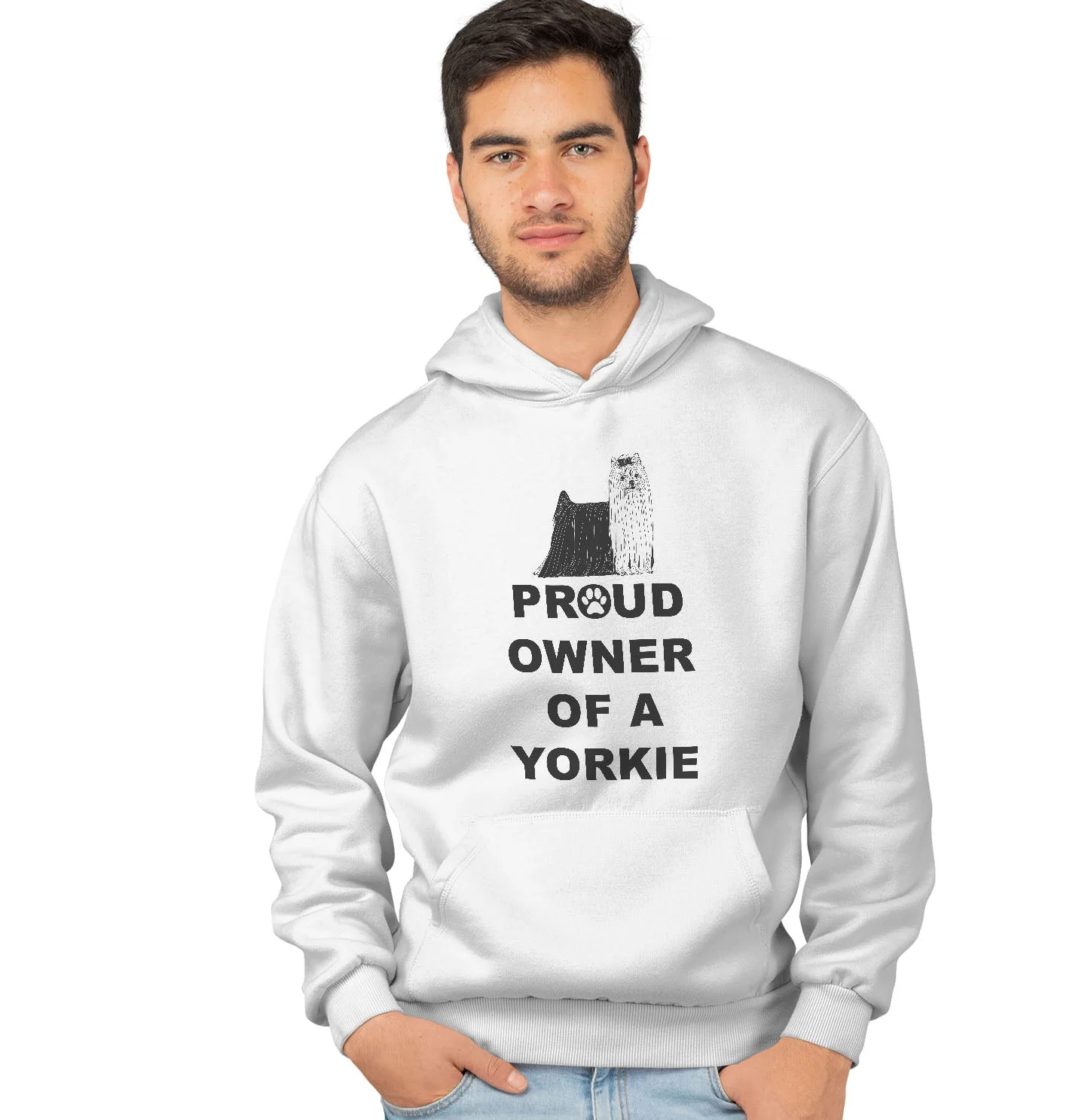 Yorkshire Terrier Proud Owner - Adult Unisex Hoodie Sweatshirt - Image 3