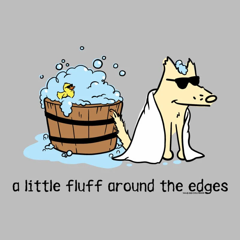 A Little Fluff Around the Edges  - Ladies Curvy V-Neck Tee - Image 2