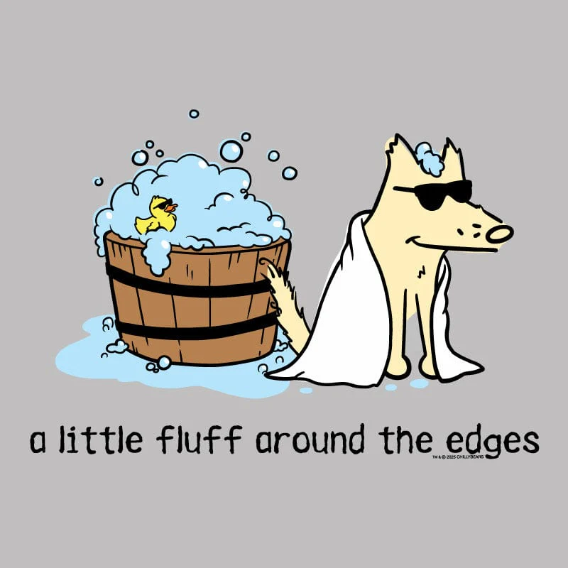 A Little Fluff Around the Edges  - Ladies T-Shirt V-Neck - Image 2