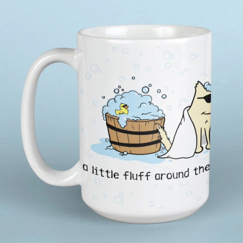 A Little Fluff Around the Edges  - Large Coffee Mug