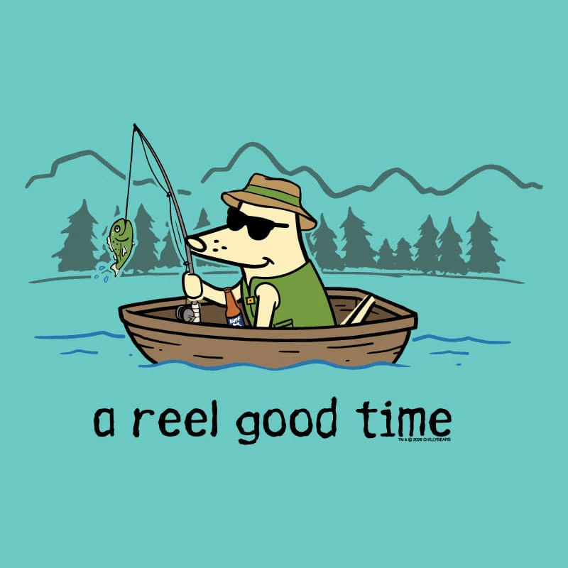 A Reel Good Time  - Ladies T-Shirt V-Neck - Image 2