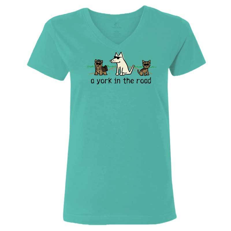 A York In the Road - Ladies T-Shirt V-Neck - Image 5