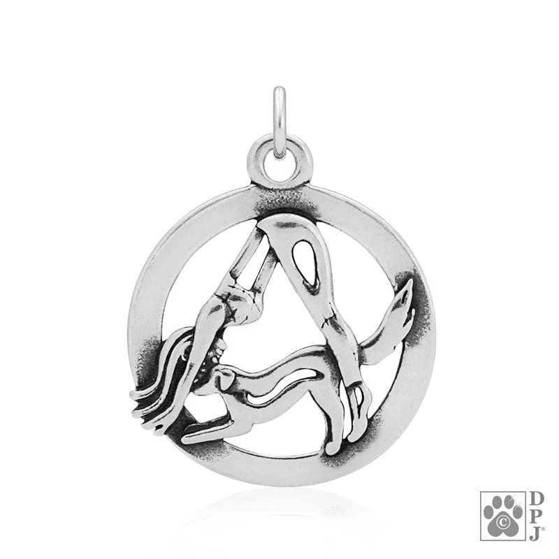 Doga Necklace, Adho Mukha Svanasana Pendant