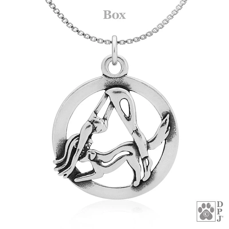 Doga Necklace, Adho Mukha Svanasana Pendant - Image 2