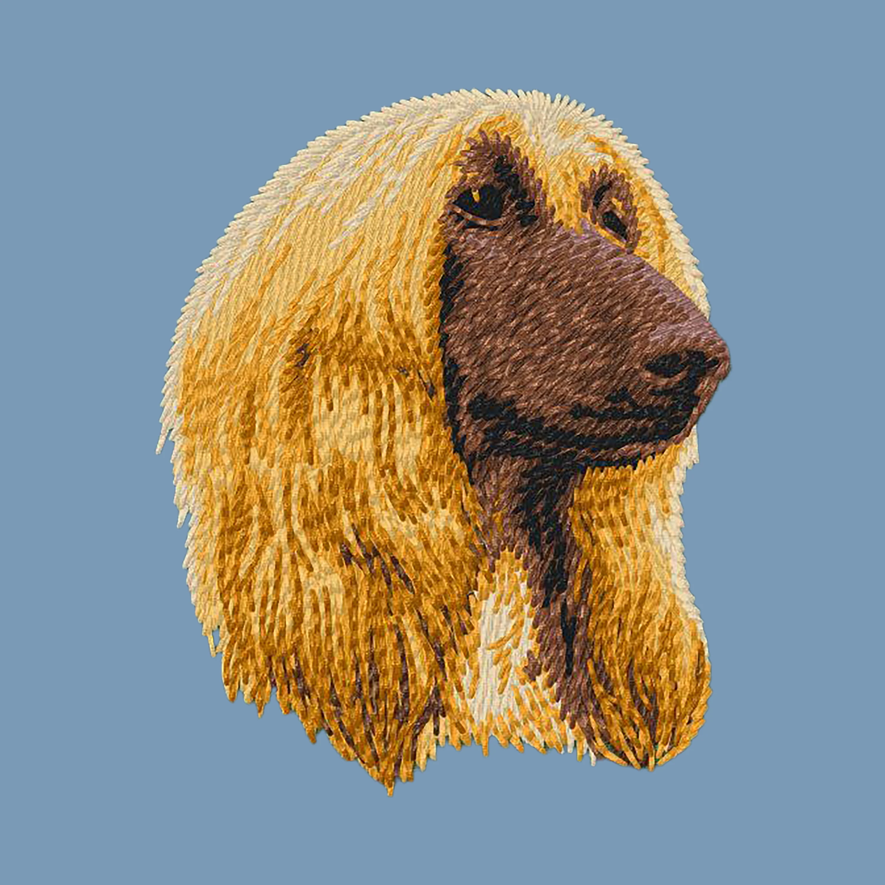 Afghan Hound Embroidered Men's Denim Shirt - Image 2