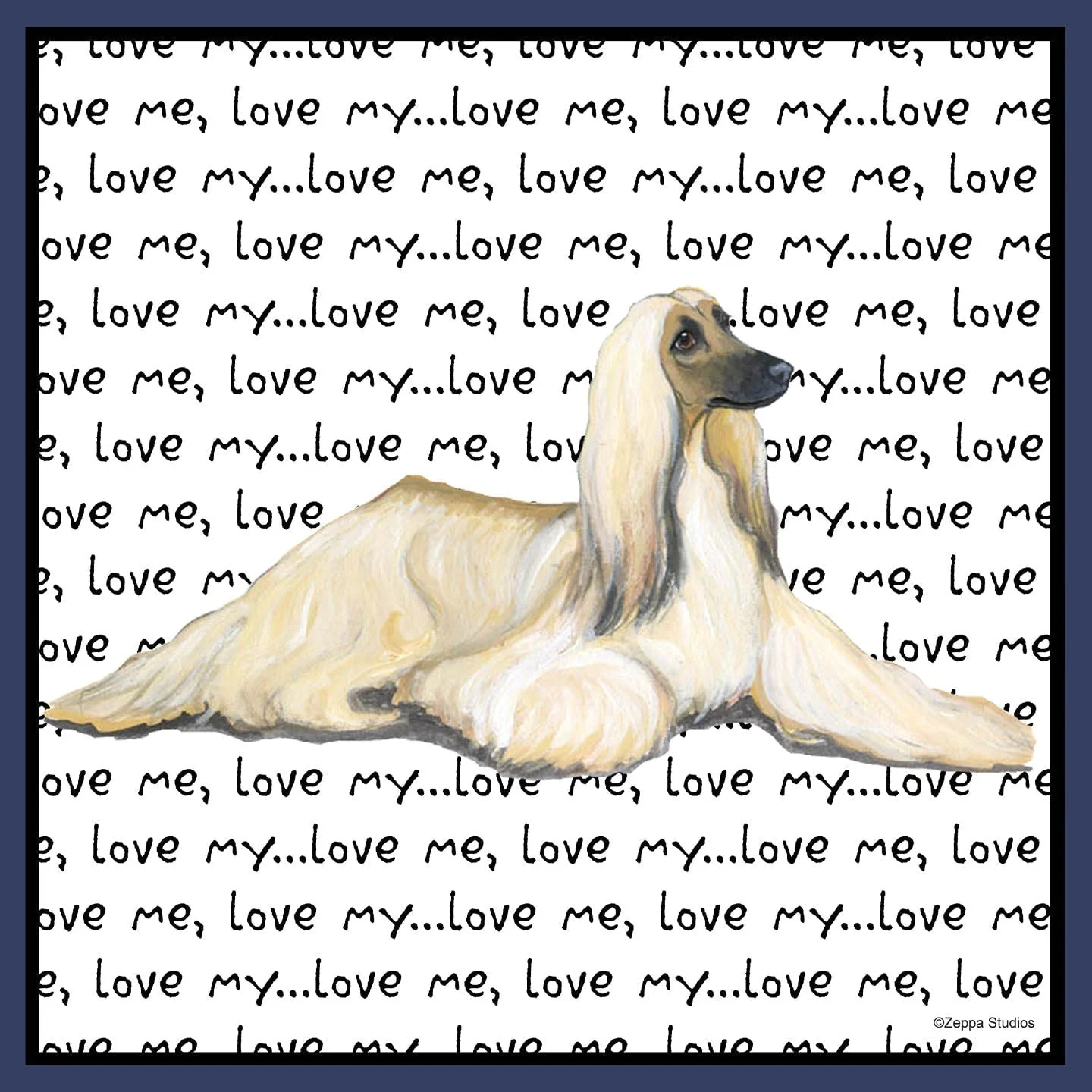 Afghan Hound Love Text - Adult Unisex Crewneck Sweatshirt - Image 2