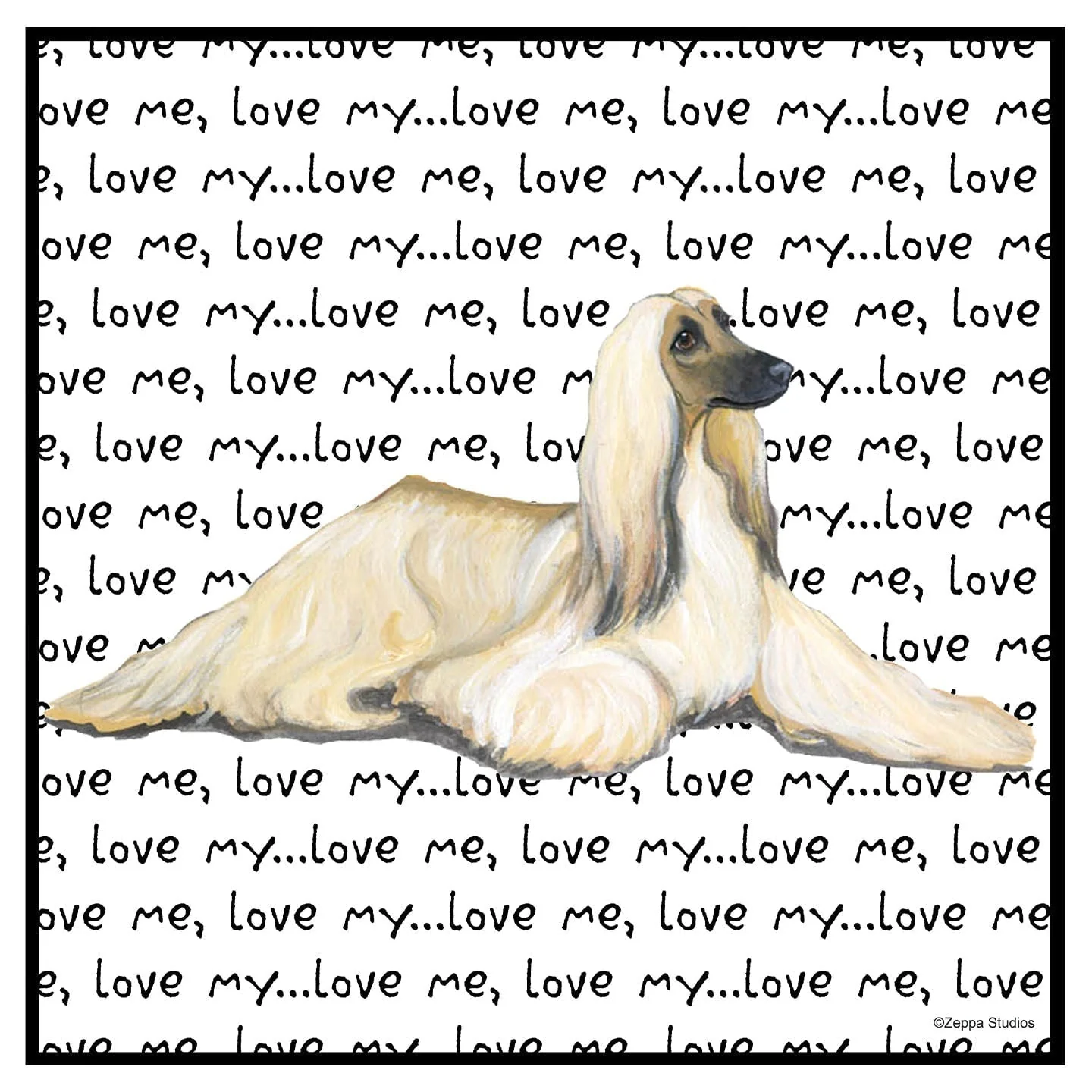 Afghan Hound Love Text - Women's V-Neck T-Shirt - Image 2