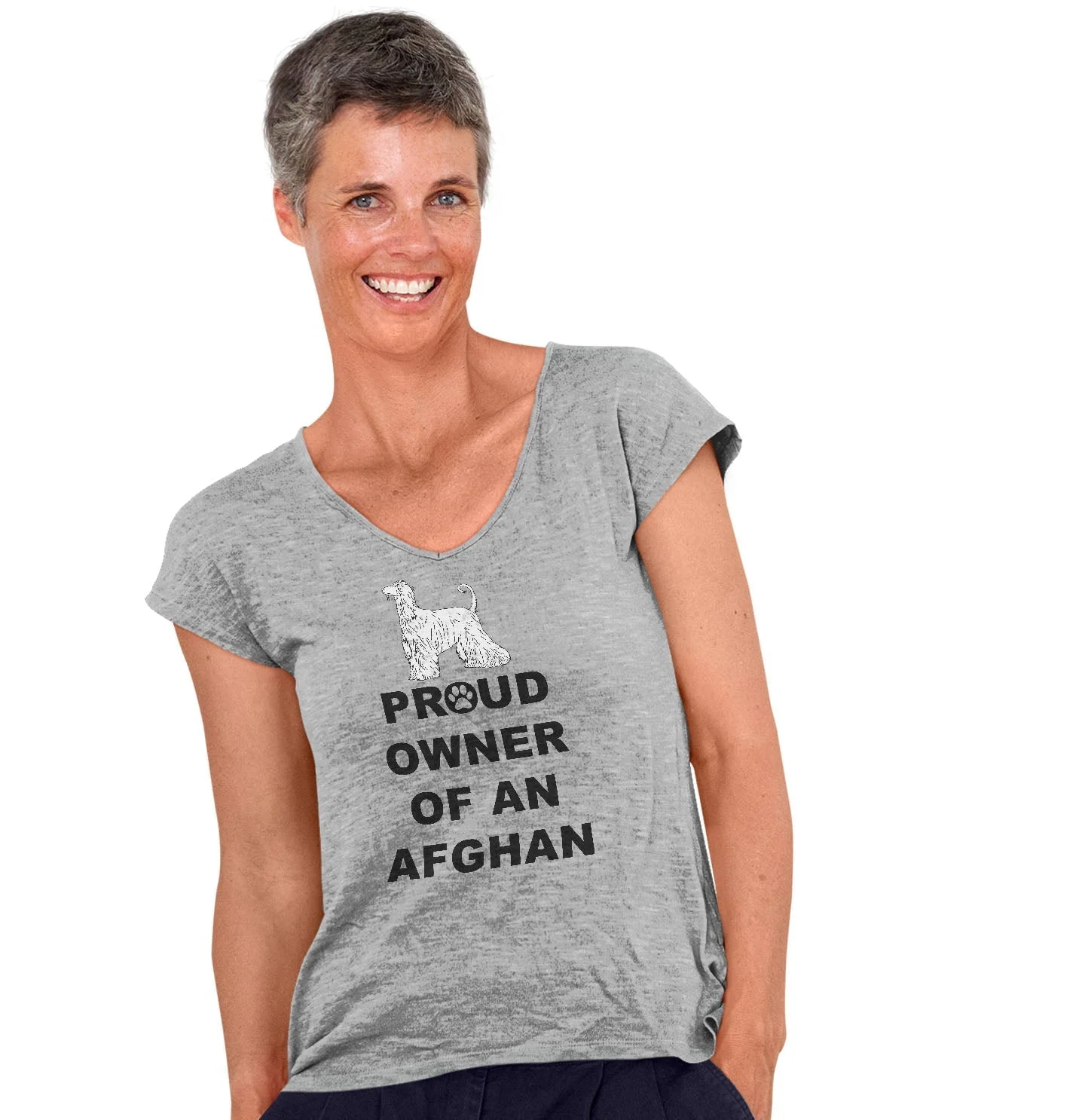 Afghan Hound Proud Owner - Women's V-Neck T-Shirt
