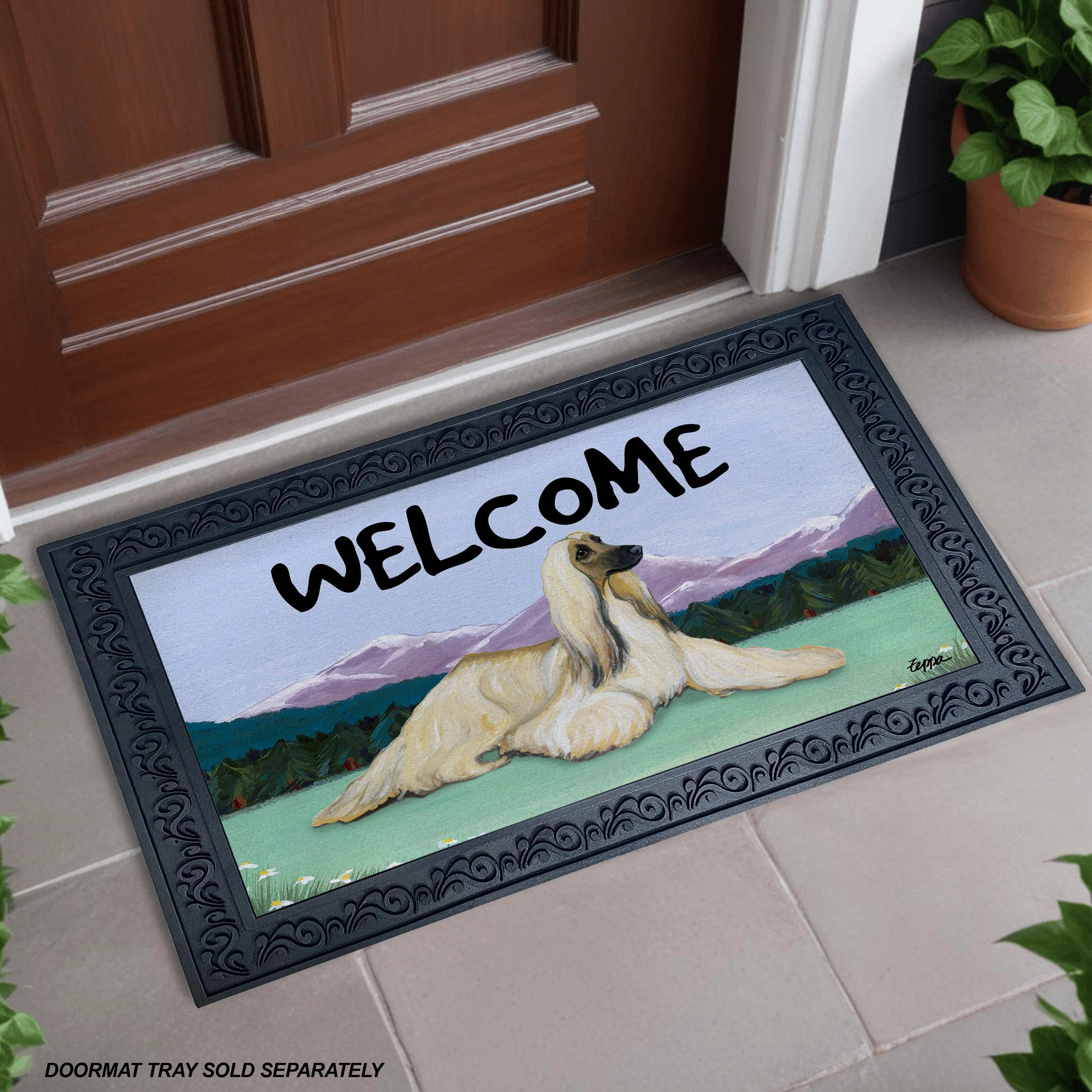 Afghan Hound Welcome Mat