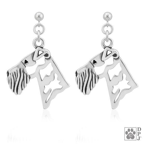 Airedale Terrier Head, Earring - Image 2