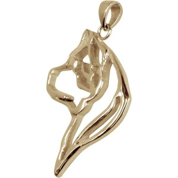 Akita 14K Gold Cut Out Pendant - Image 3
