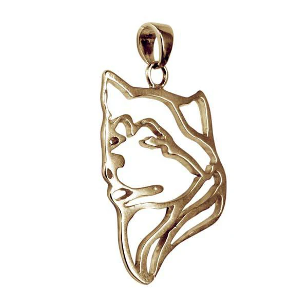 Alaskan Malamute 14K Gold Cut Out Pendant - Image 3