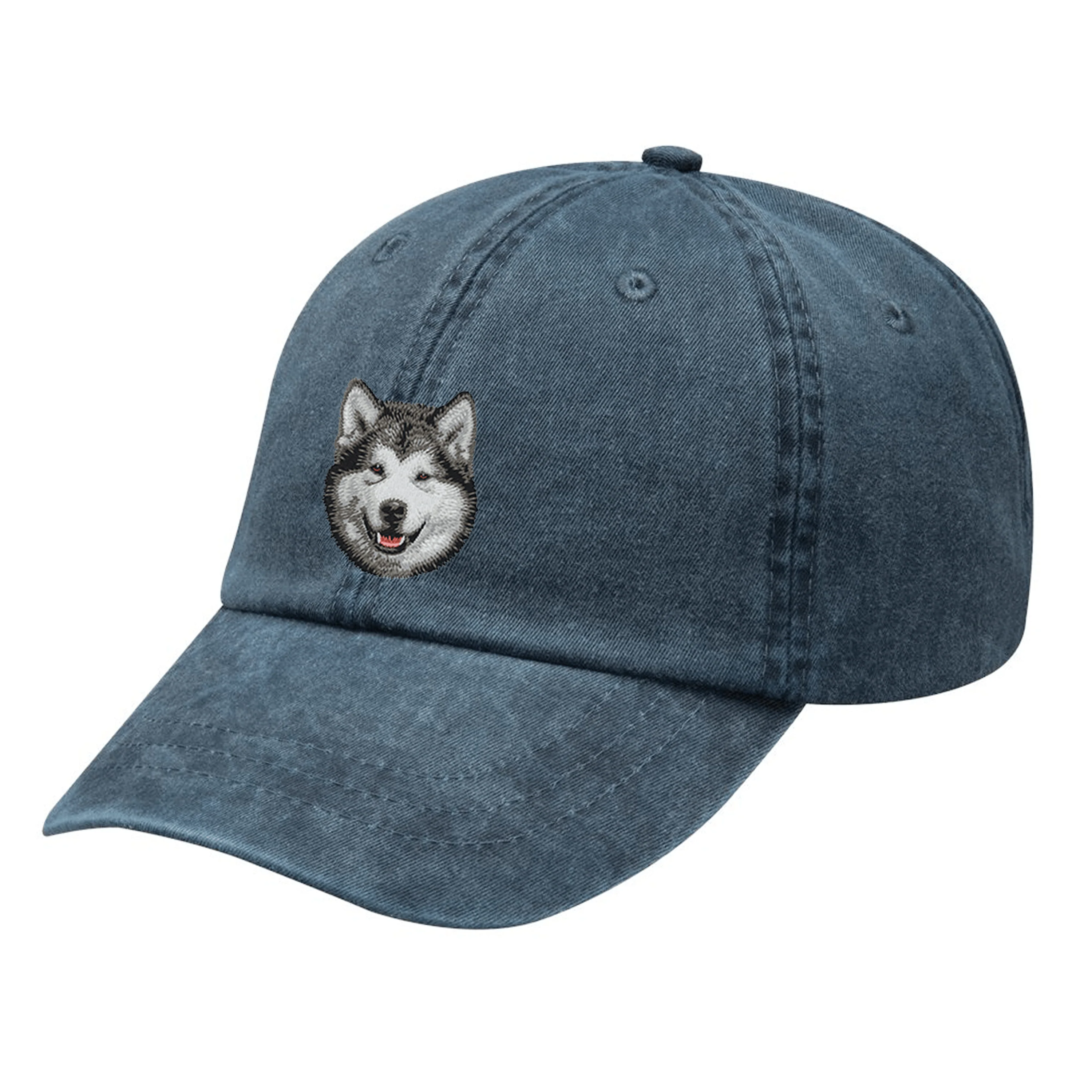 Alaskan Malamute Embroidered Baseball Cap - Image 3