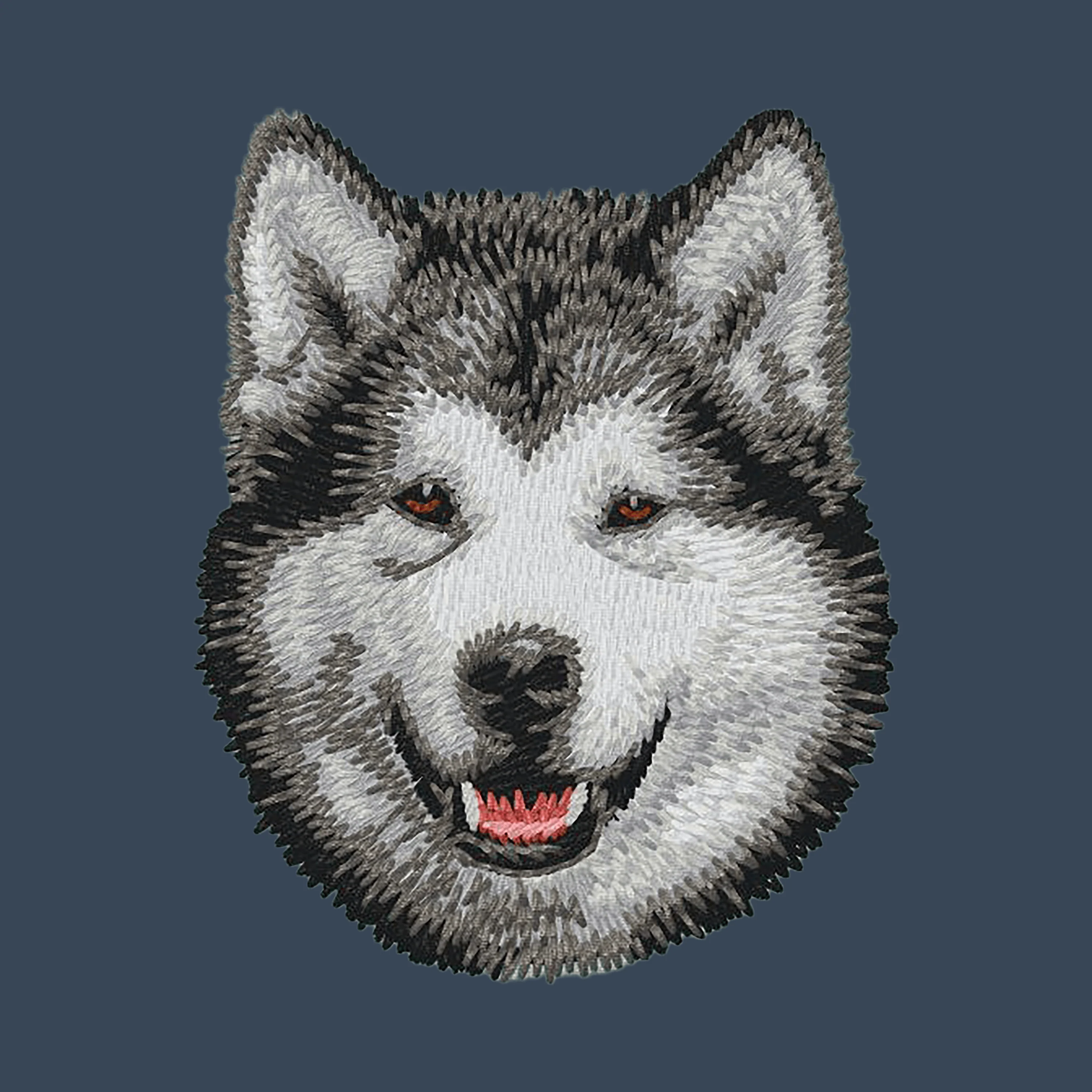 Alaskan Malamute Embroidered Women's Denim Shirt - Image 4