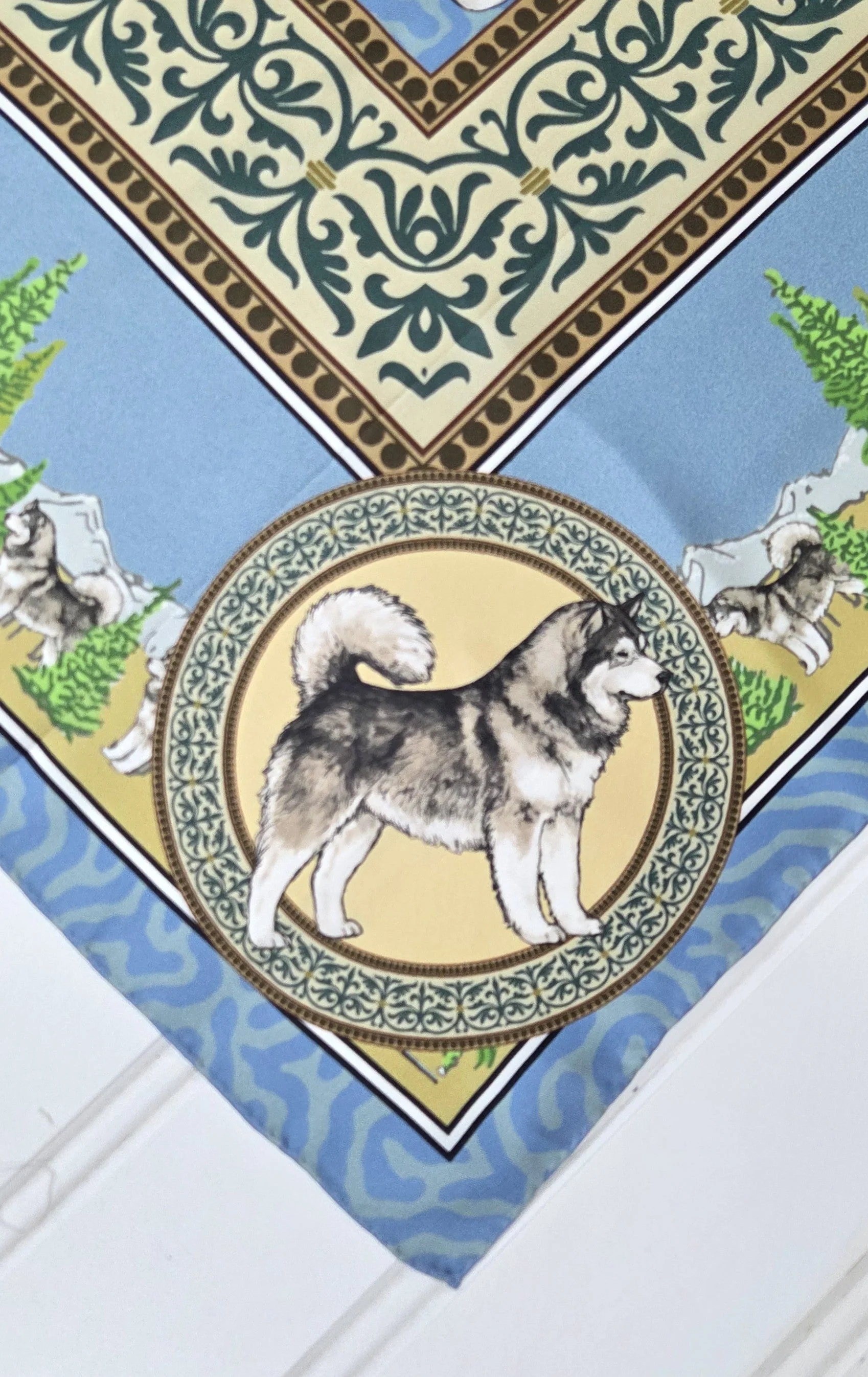 Alaskan Malamute Silk Scarf - Image 2