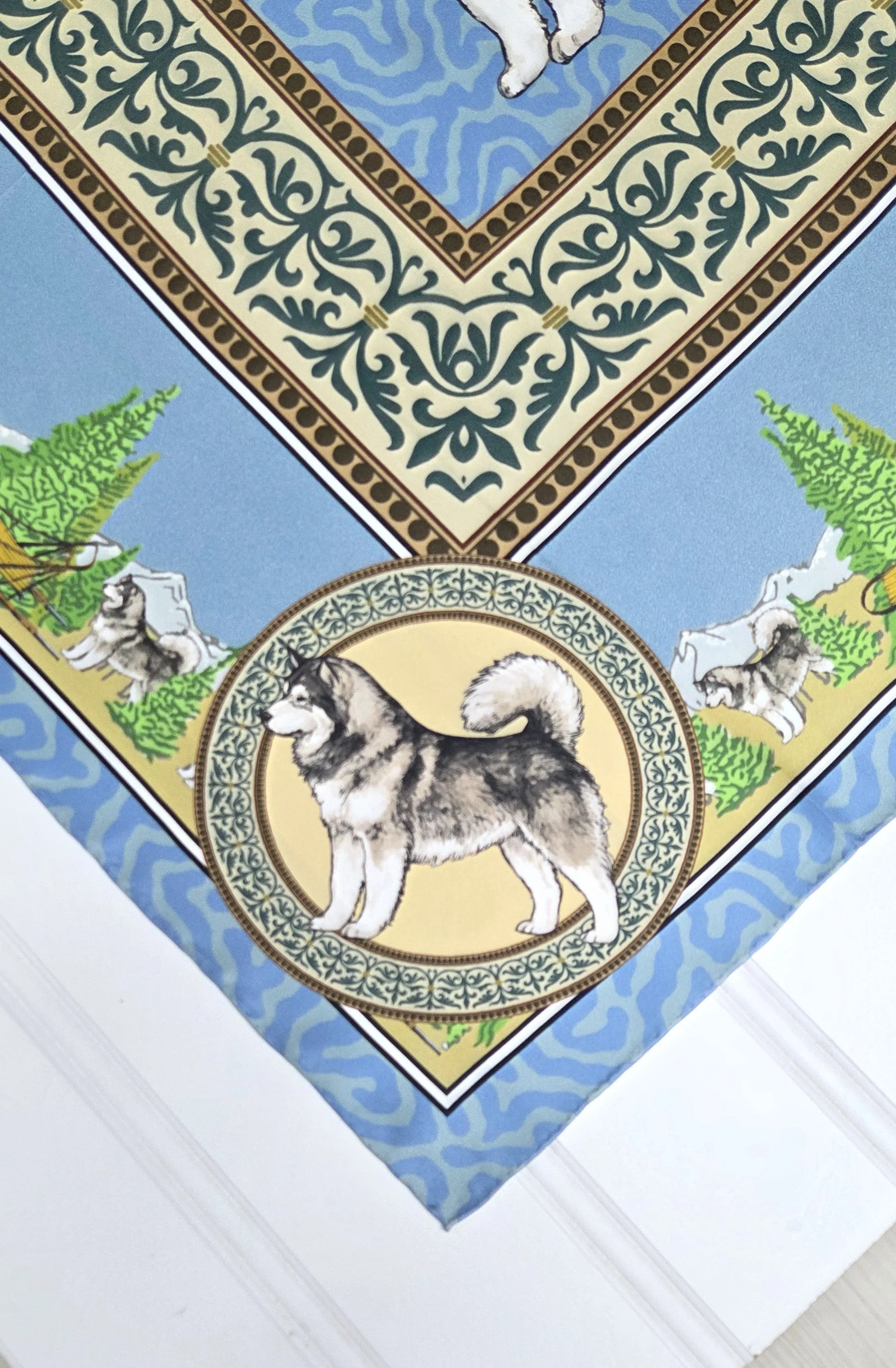 Alaskan Malamute Silk Scarf - Image 3