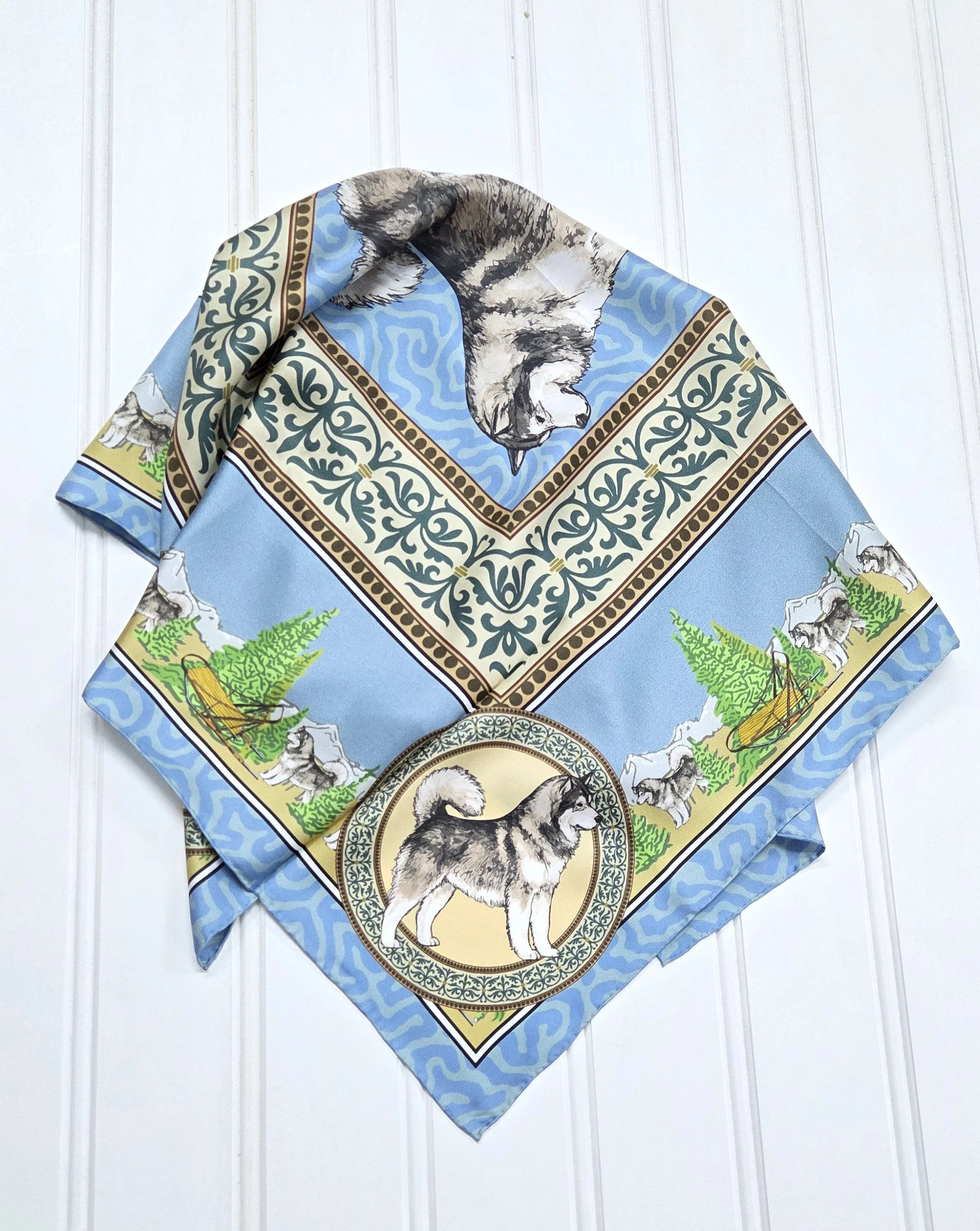 Alaskan Malamute Silk Scarf - Image 4