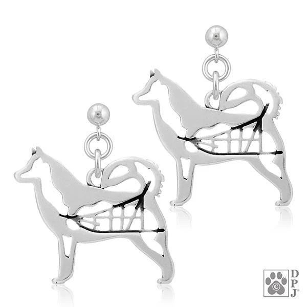 Alaskan Malamute w/Sled, Earring - Image 2
