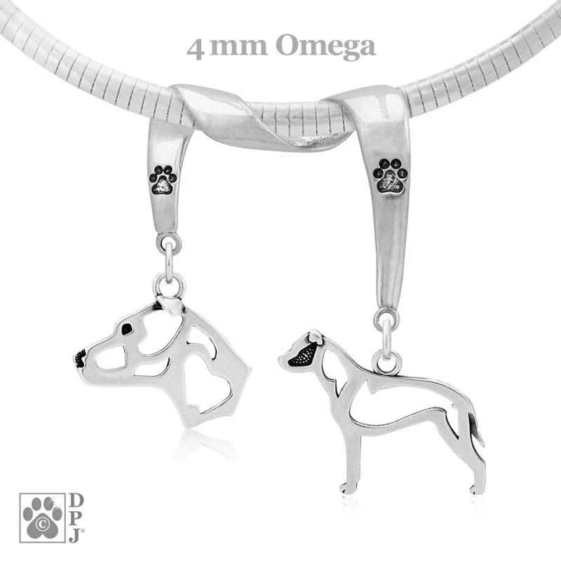 American Staffordshire Terrier Natural,Charm Holder, Necklace - Image 2