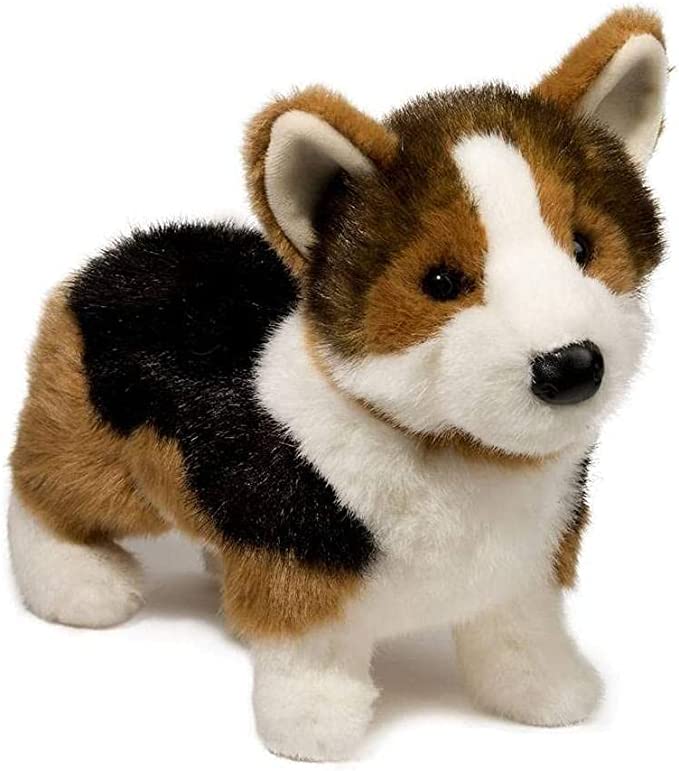Douglas Tri-Color Corgi Dog Plush Stuffed Animal 12"