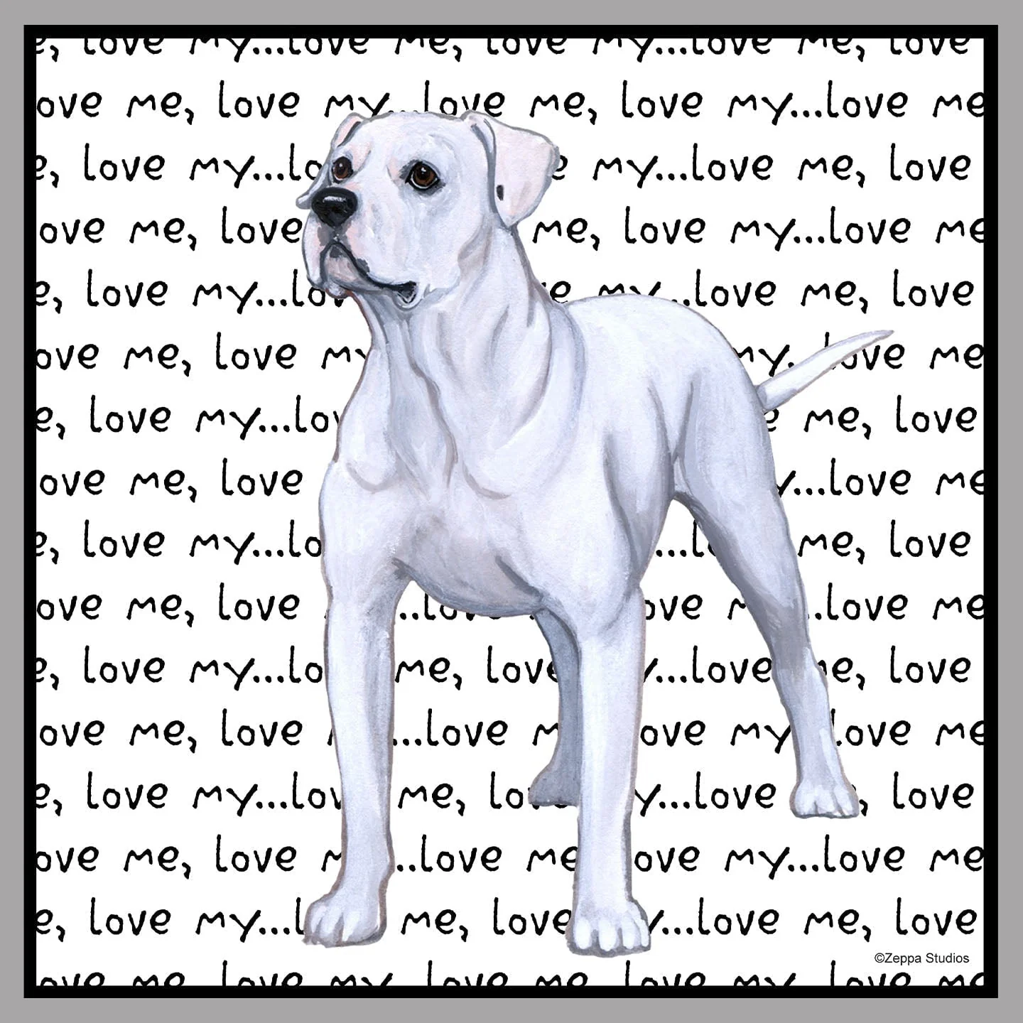 American Bulldog Love Text - Women's V-Neck T-Shirt - Image 2