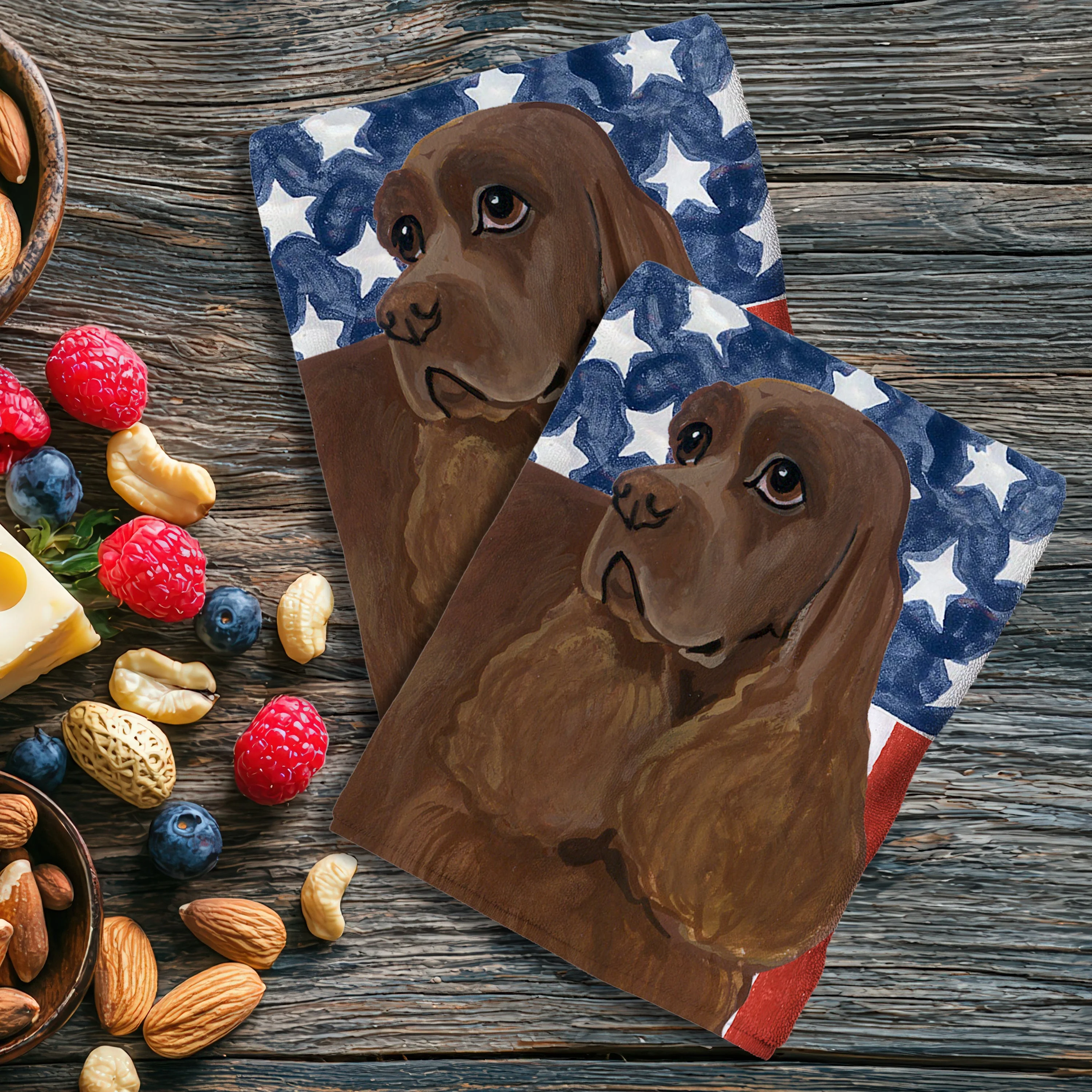 Cocker Spaniel Americana Kitchen Towel Set - Image 3