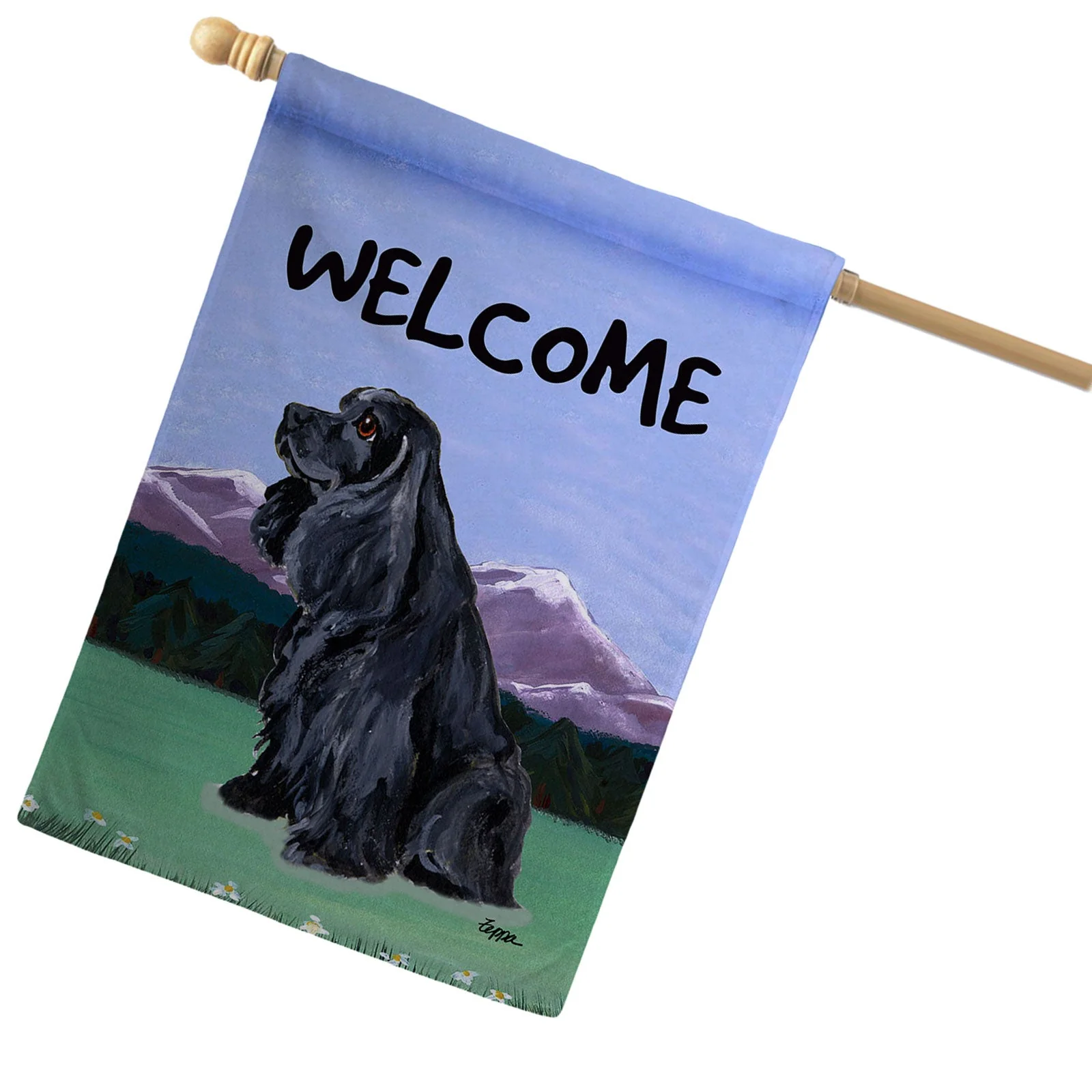 Cocker Spaniel House Flag - Image 2
