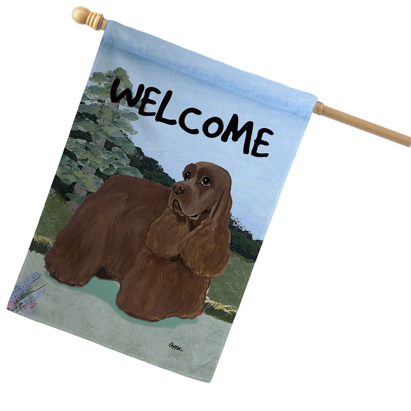 Cocker Spaniel House Flag - Image 3