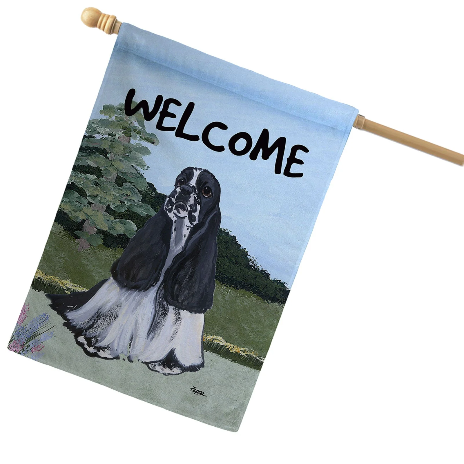 Cocker Spaniel House Flag - Image 4