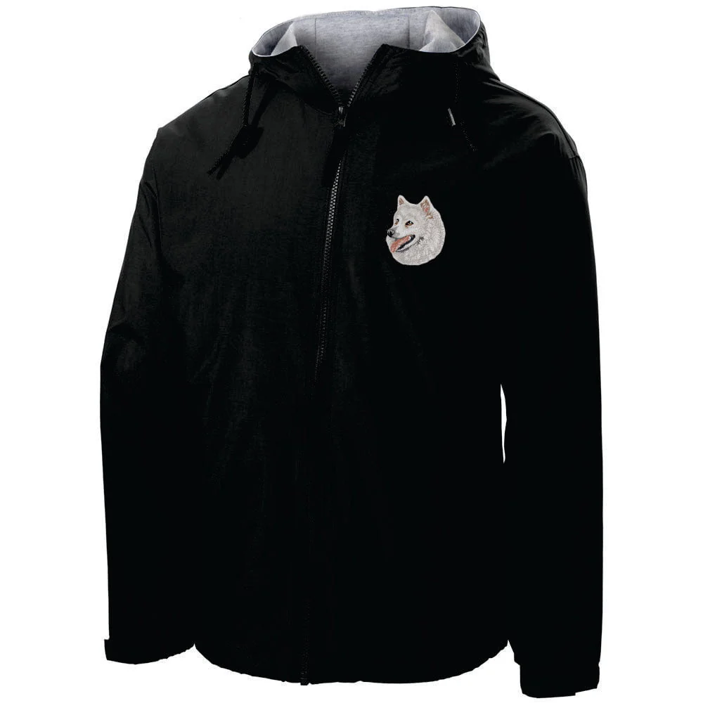 American Eskimo Dog Embroidered Hooded Jacket