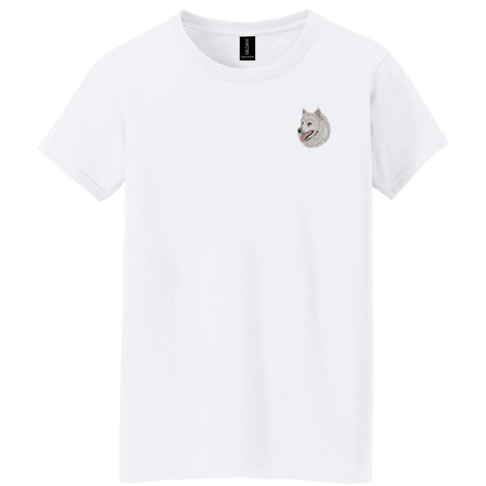 American Eskimo Dog Embroidered Women's T-Shirt - Image 2