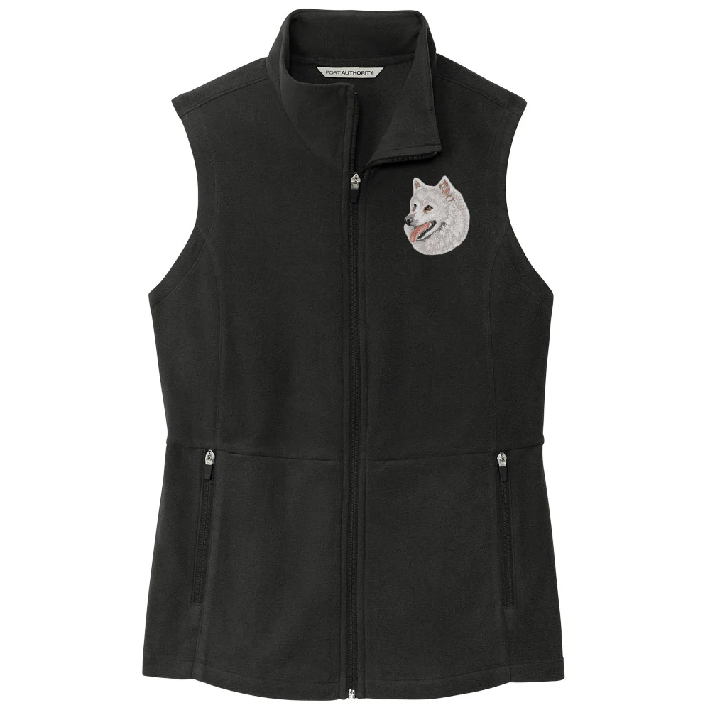 American Eskimo Dog Embroidered Women's Fleece Vest