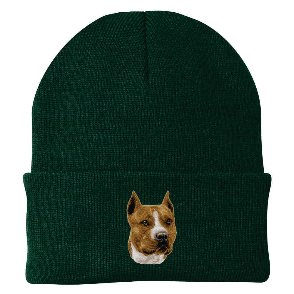 American Staffordshire Terrier Embroidered Beanie - Image 2