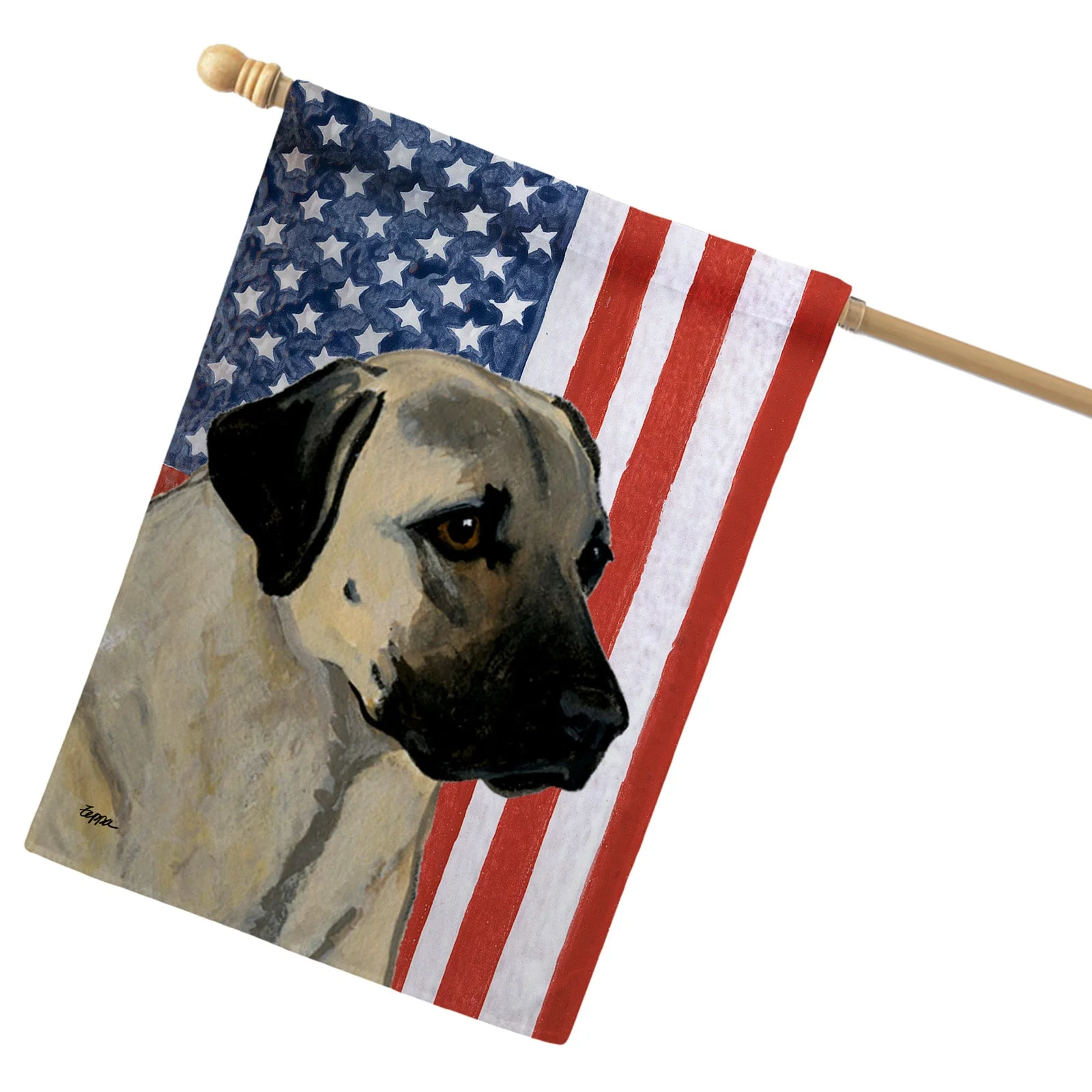 Anatolian Shepherd Americana House Flag