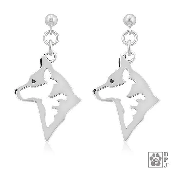 Australian Cattle Dog, Head, Earring - Image 2
