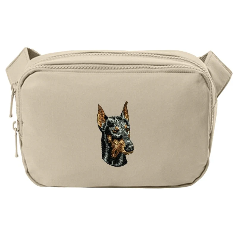 Doberman Pinscher Embroidered Crossbody Bag - Image 3