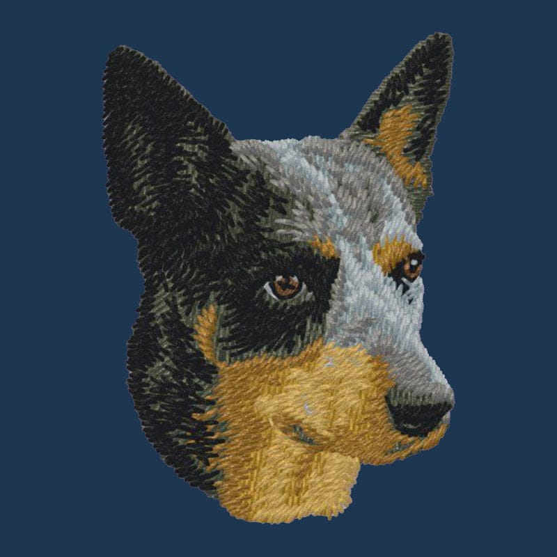 Australian Cattle Dog Embroidered Men's Denim Shirt - Image 2