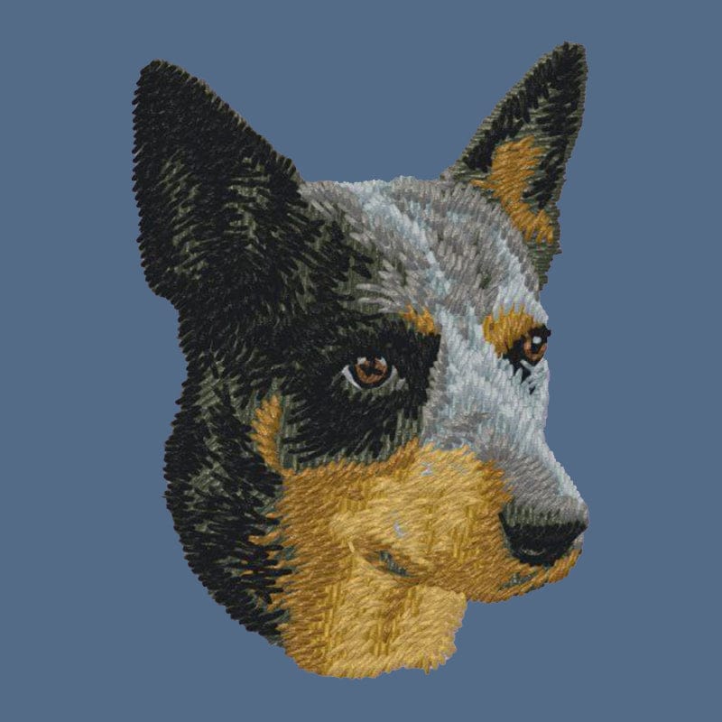 Australian Cattle Dog Embroidered Women's Denim Shirt - Image 2