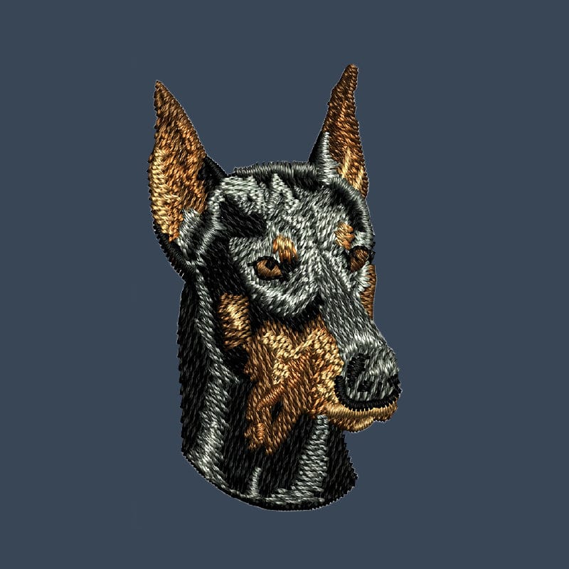 Doberman Pinscher Embroidered Women's Denim Shirt - Image 4