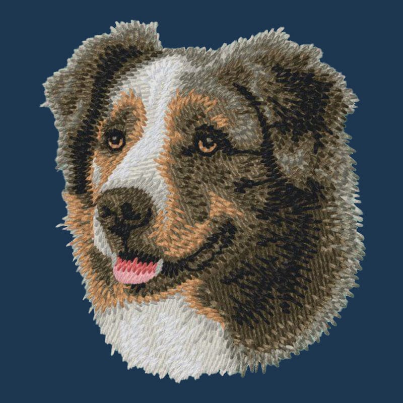 Australian Shepherd Embroidered Men's Denim Shirt - Image 12