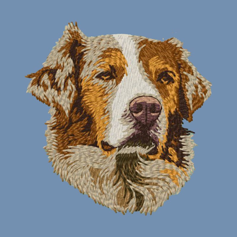 Australian Shepherd Embroidered Men's Denim Shirt - Image 4