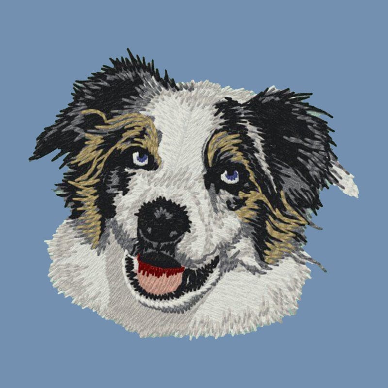 Australian Shepherd Embroidered Men's Denim Shirt - Image 8