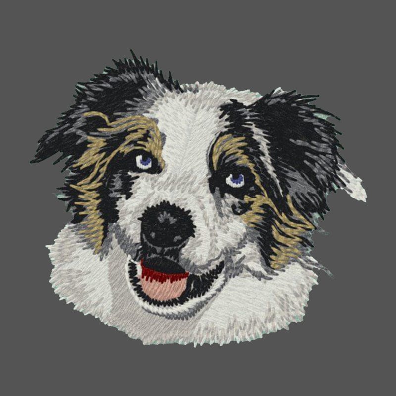 Australian Shepherd Embroidered Men's Fleece Jacket - Image 4