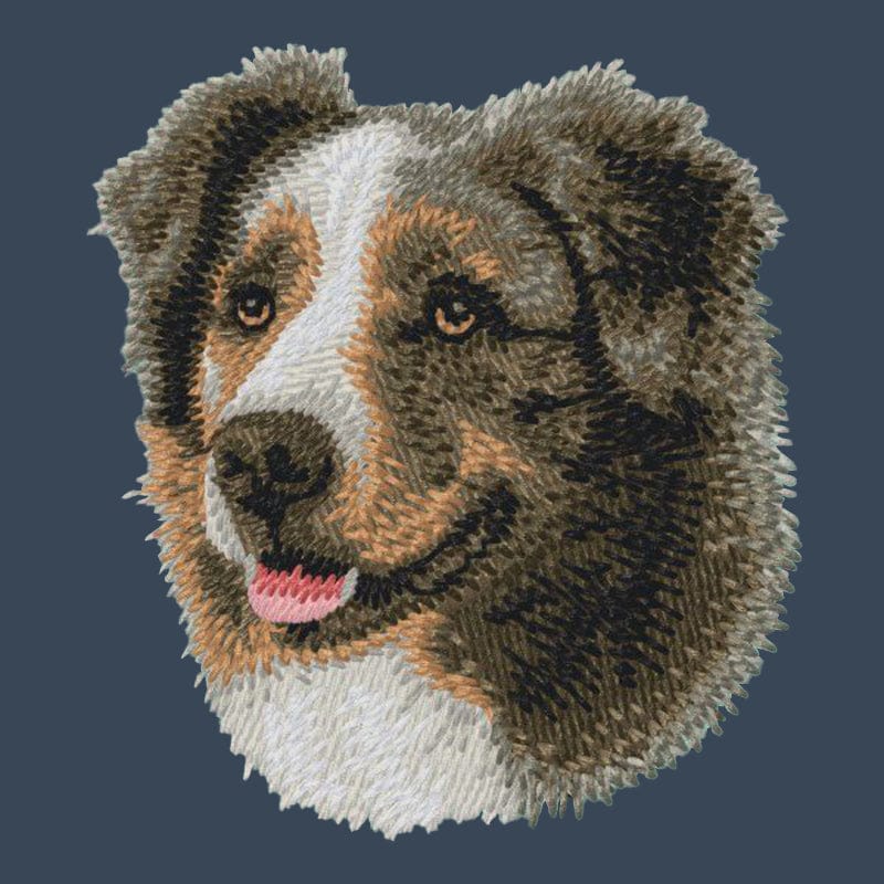 Australian Shepherd Embroidered Women's Denim Shirt - Image 4